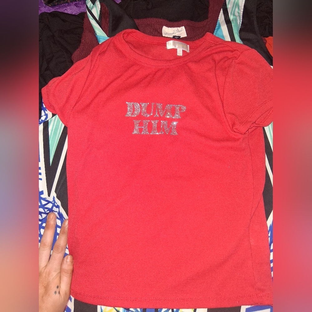 Red Womans Crop Top